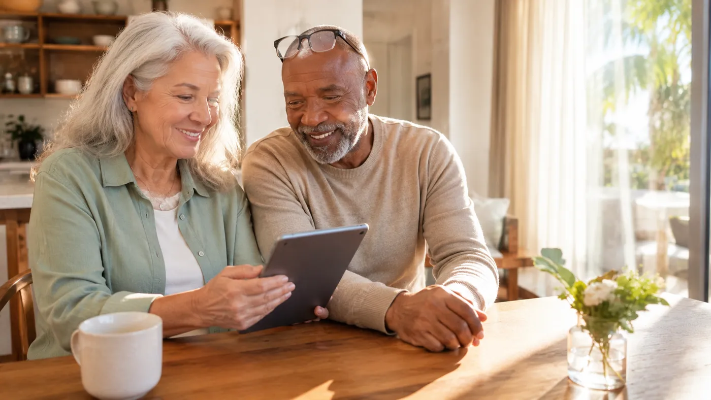 Older couple at home